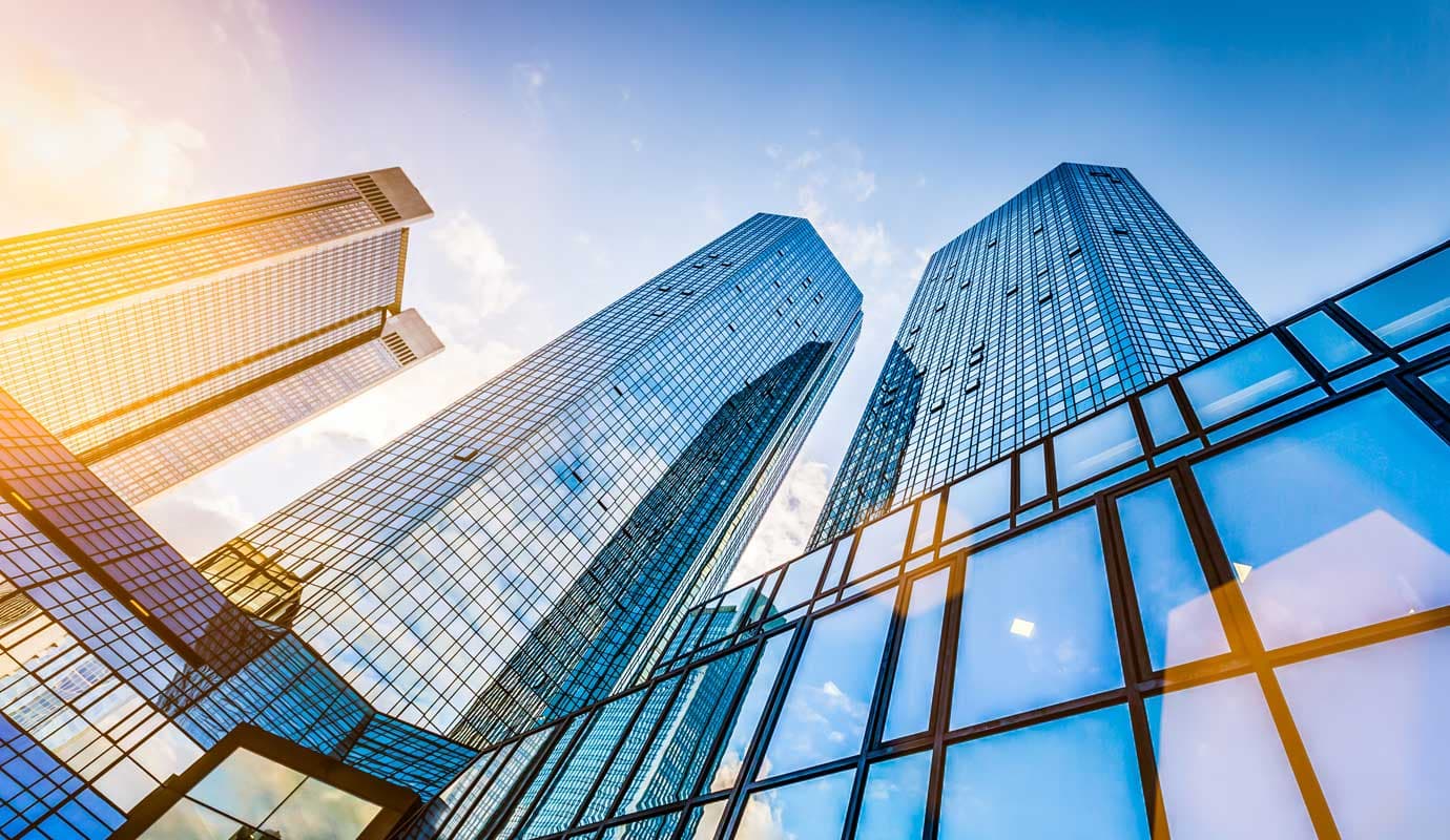 Modern real estate buildings